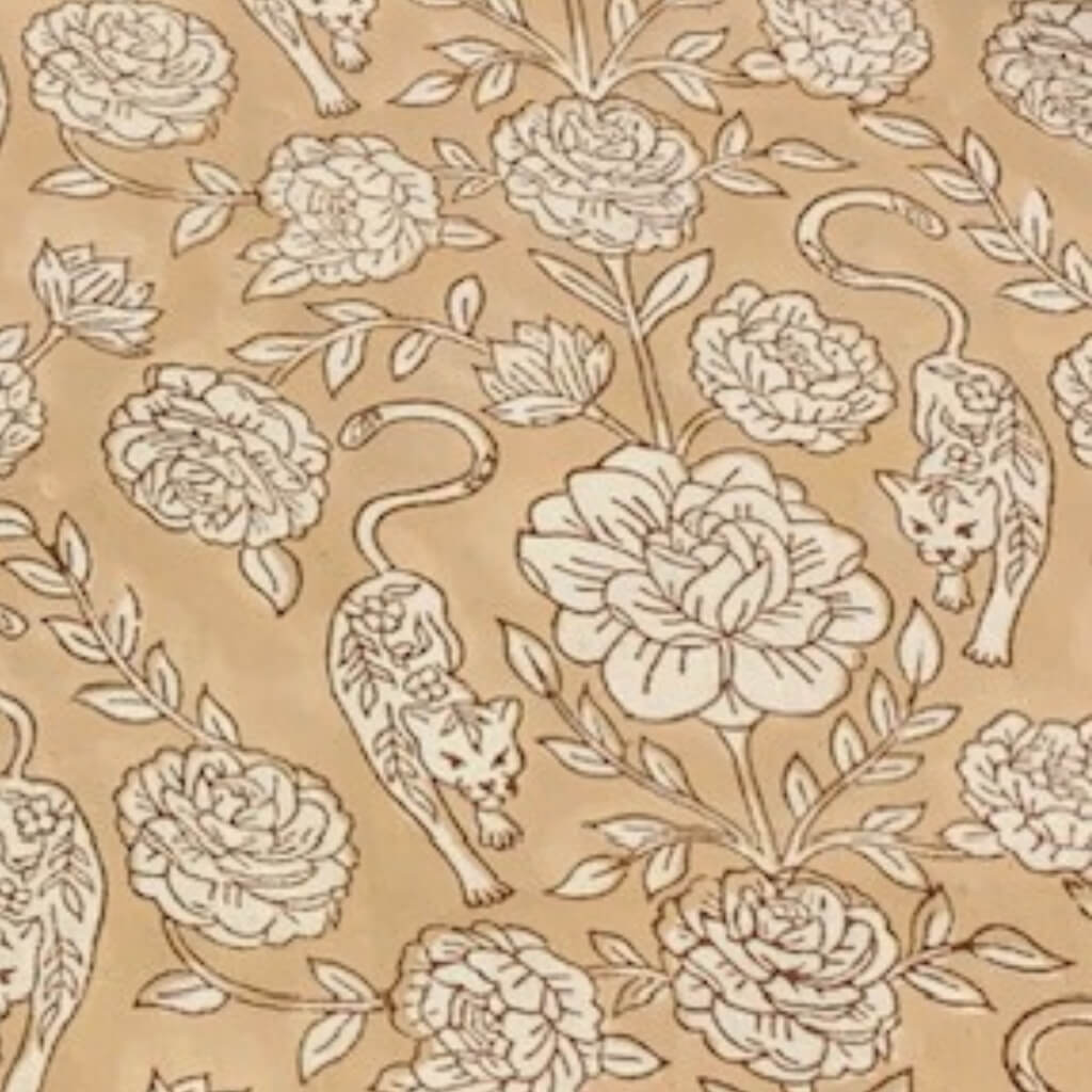 Template Block Print Tablecloth – Warm Sand