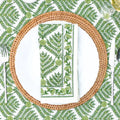 Family Tree Block Print Napkins - Green | Set of 4