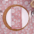 Wild Garden Block Print Napkins - Antique Rose | Set of 4