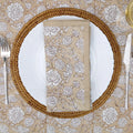 Wild Garden Block Print Napkins - Warm Sand | Set of 4